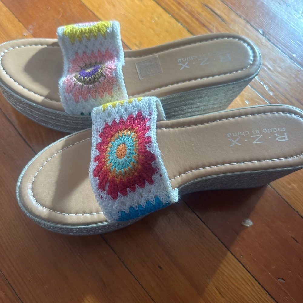 Women's Colorful Crochet Sandals